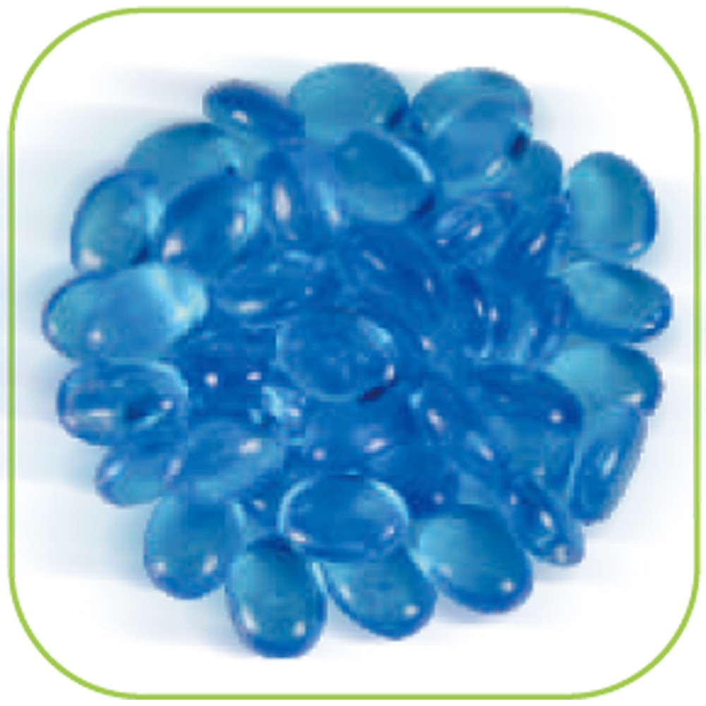 Kamínky dekorační  plast - modré