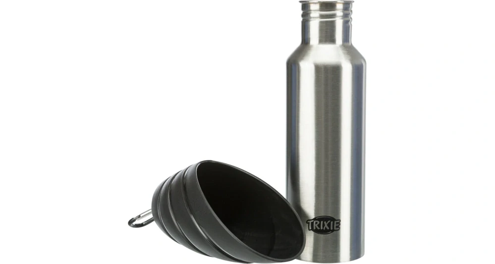 Láhev kovová s plastovou miskou 750 ml