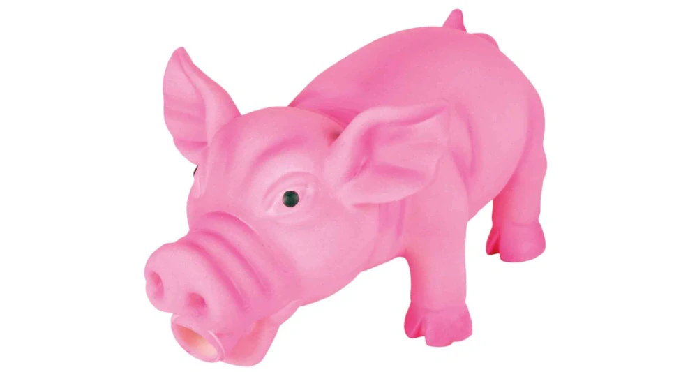Chrochtající MINI prasátko, latex 17cm