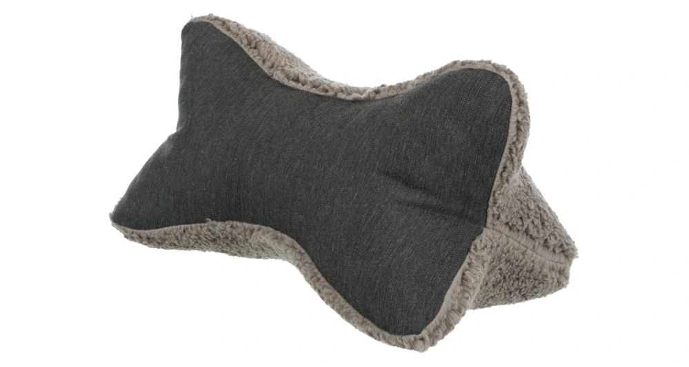 Polštář pod hlavu BENDSON, 40x22 cm, světlešedá/tmavošedá
