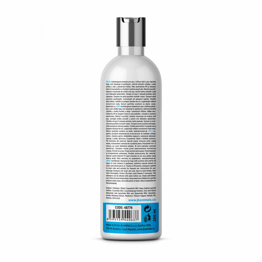 Šampon antialergenní s arniko s výtažky z prhy arniky a oleje z pšeničných klíčků 250ml