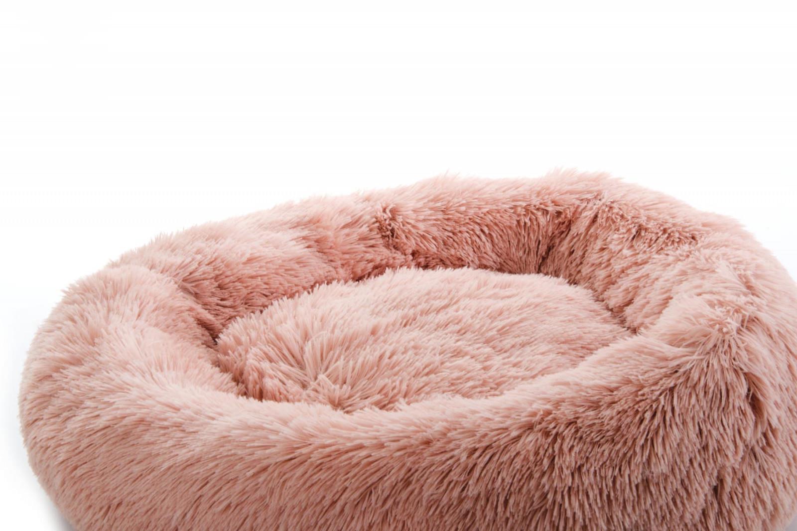 Pelíšek pro psa Donut S, 60 cm, růžový, jemný pelíšek pro malé a střední psy