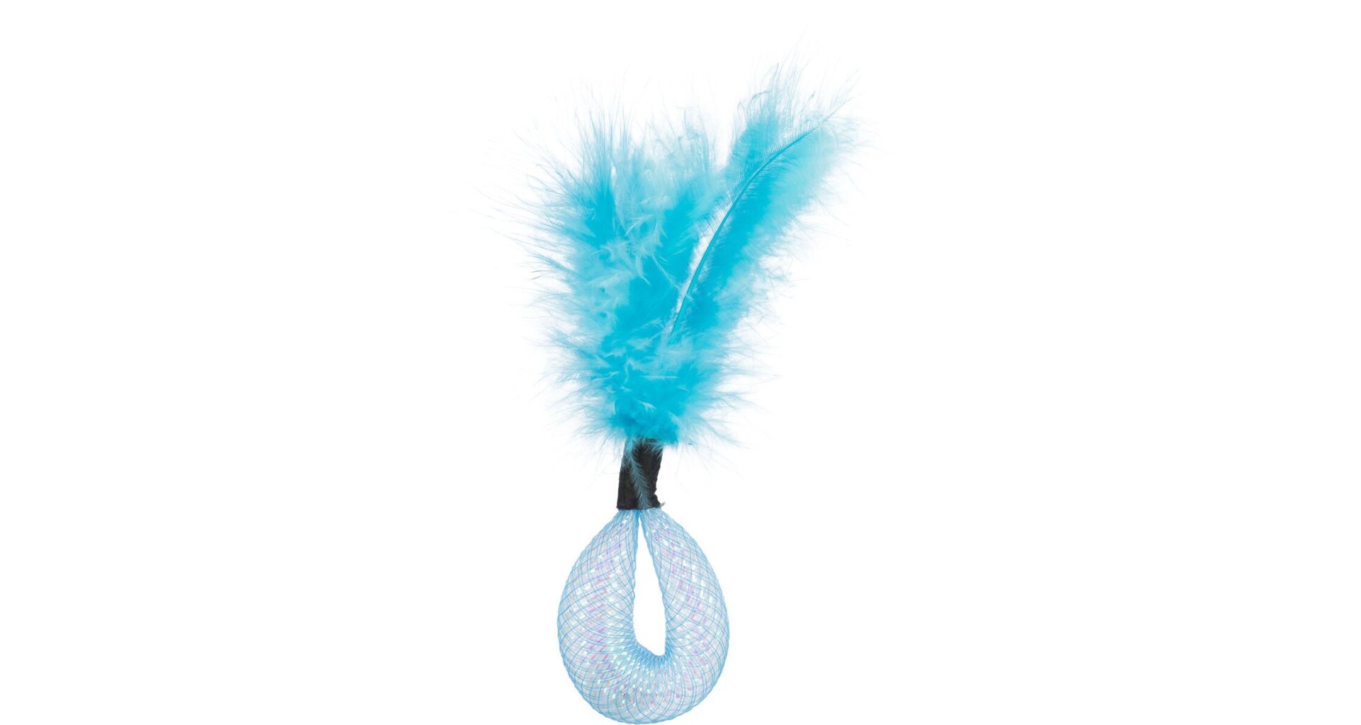 Hračka pro kočky - Set 4ks trubiček s peřím,  15 cm