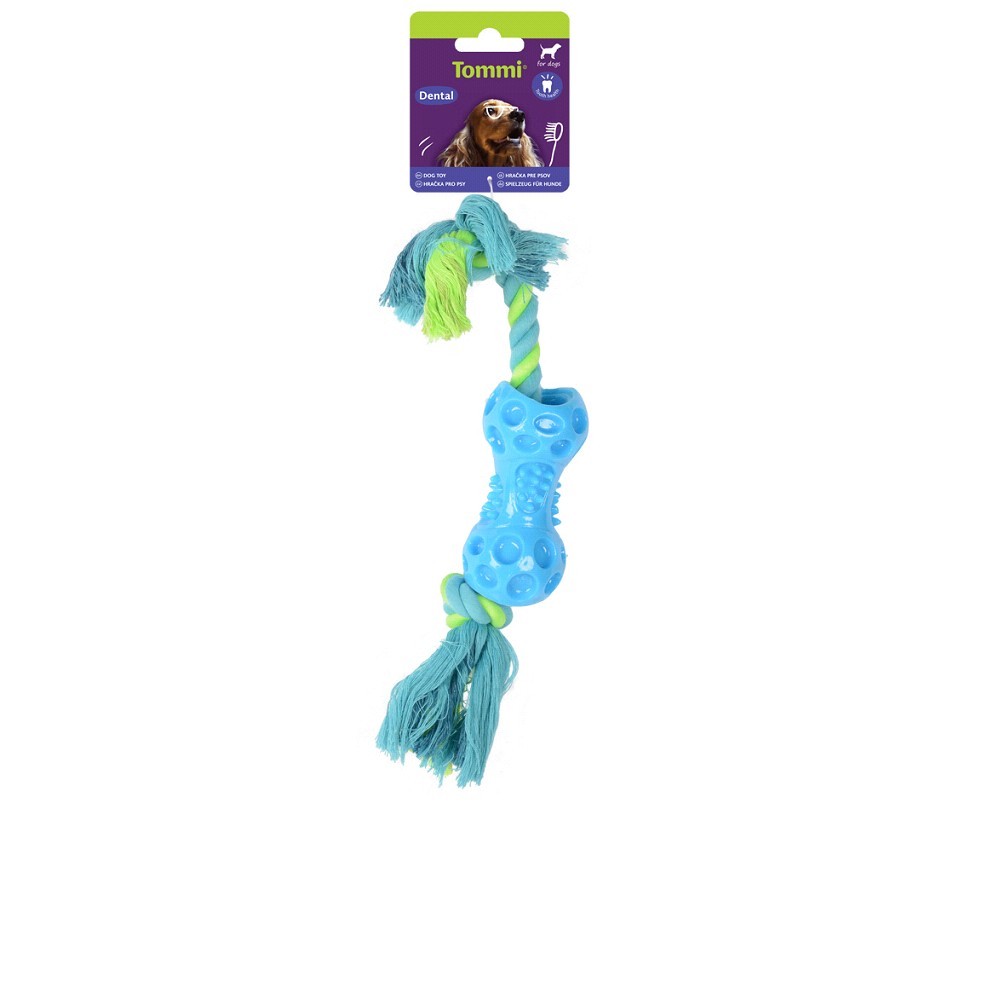 Hračka - Bavlněný uzel s kostí, 32cm
