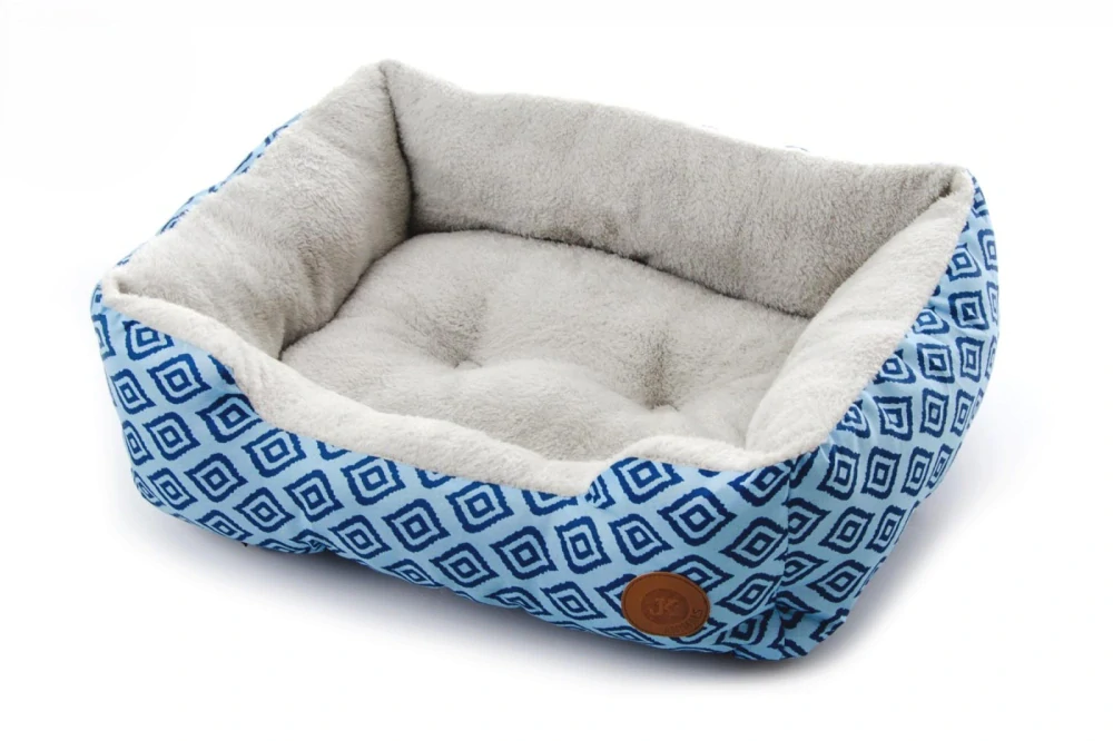 Pelíšek Blue, 61 cm, modrý - karo