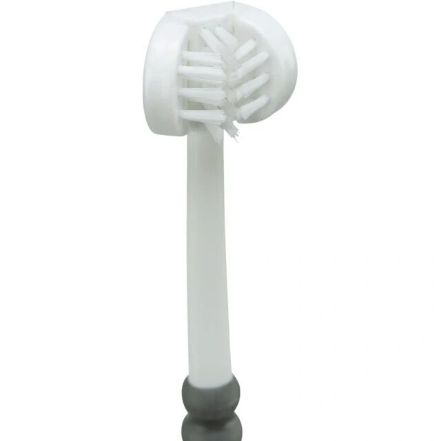 Zubní kartáček tříhlavý - pro psy/kočky, 18 cm, bílá/šedá