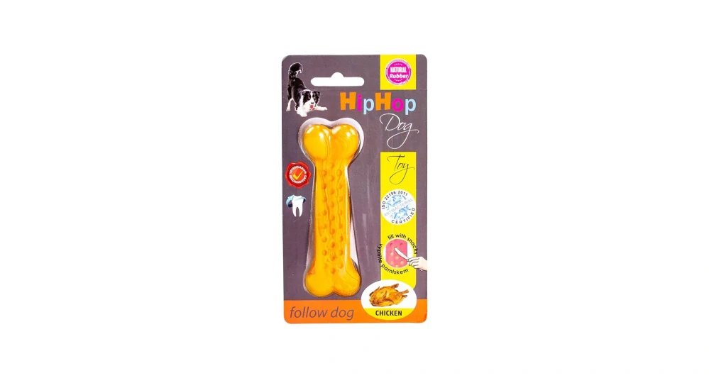 Hračka - Antibakteriální dentální kost s vůní gril.kuřete 11 cm