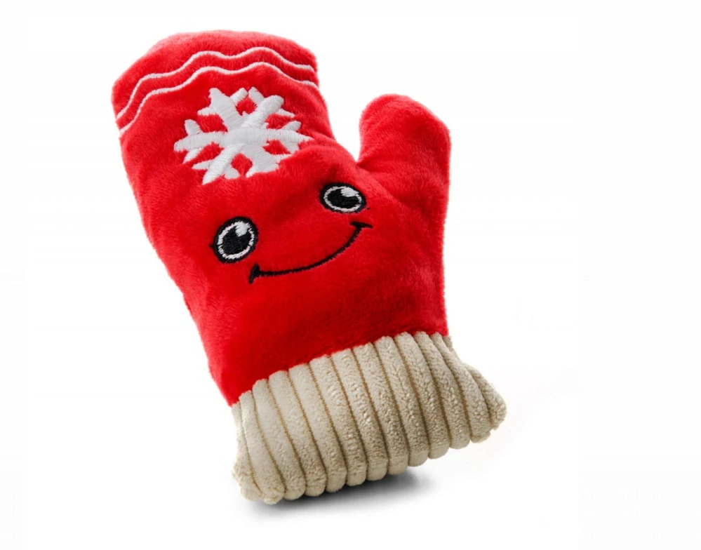 Plyšová hračka - rukavice X-Mas, 16 cm