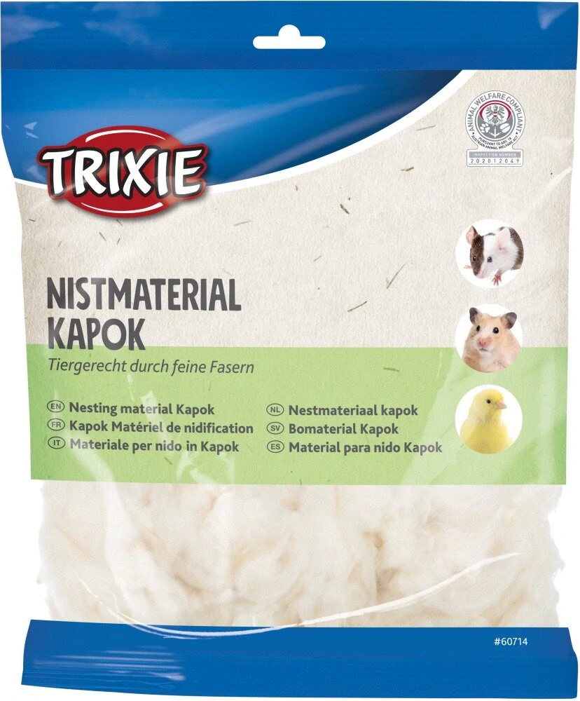 Kapok, materiál k vybudování hnízda pro hlodavce/ krémová barva