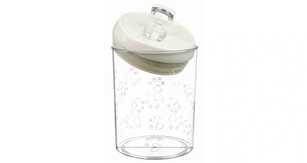 Plastový zásobník na krmivo a pamlsky 1,5 l / ? 12 × 17,5 cm transparentní