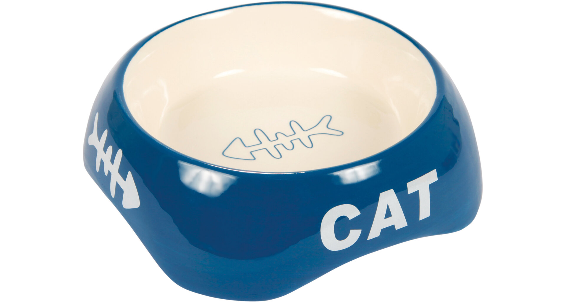 Keramická miska 200ml/13cm - CAT + rybí kostra