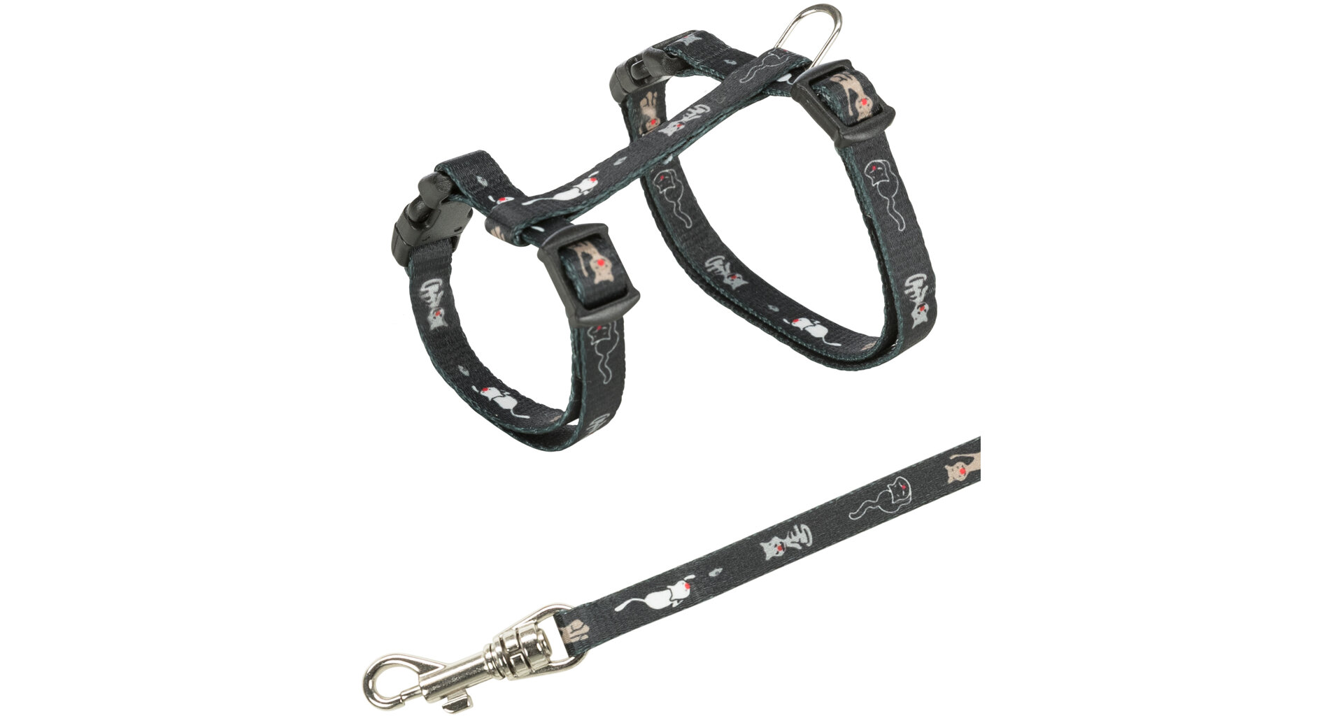 Nylonový postroj pro koťata - motiv 21-34cm/8mm 
