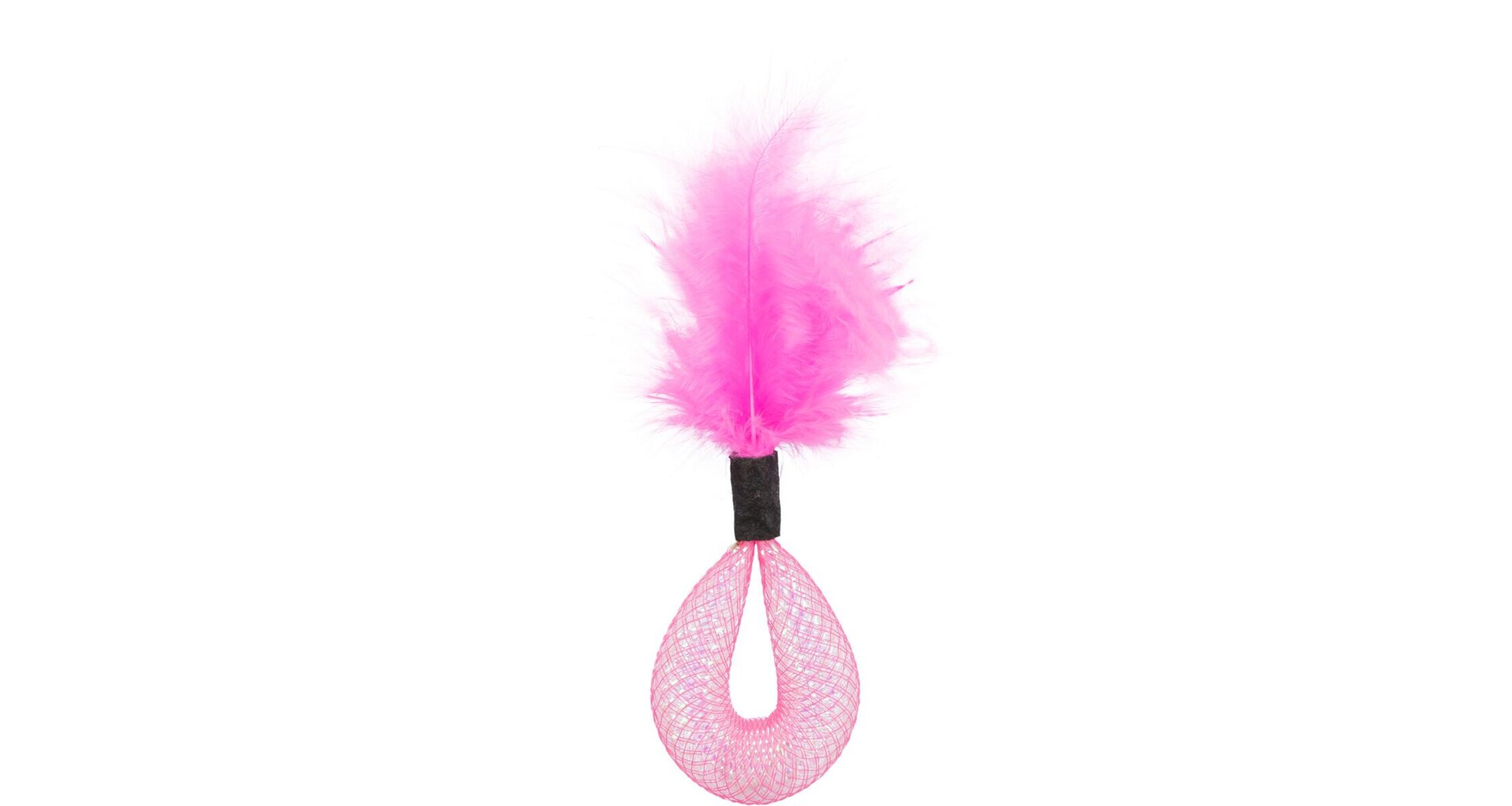 Hračka pro kočky - Set 4ks trubiček s peřím,  15 cm