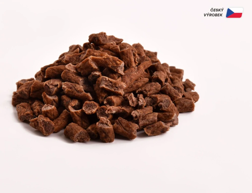 Pamlsek pro kočky kuřecí s mrkví a bazalkou 80 g
