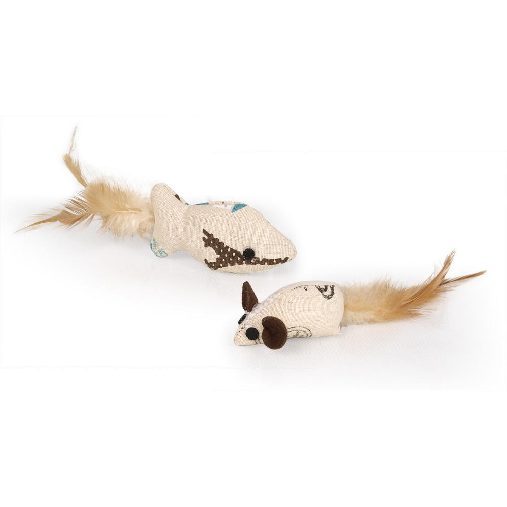 Hračka - Natural Only CATNIP - myš a ryba