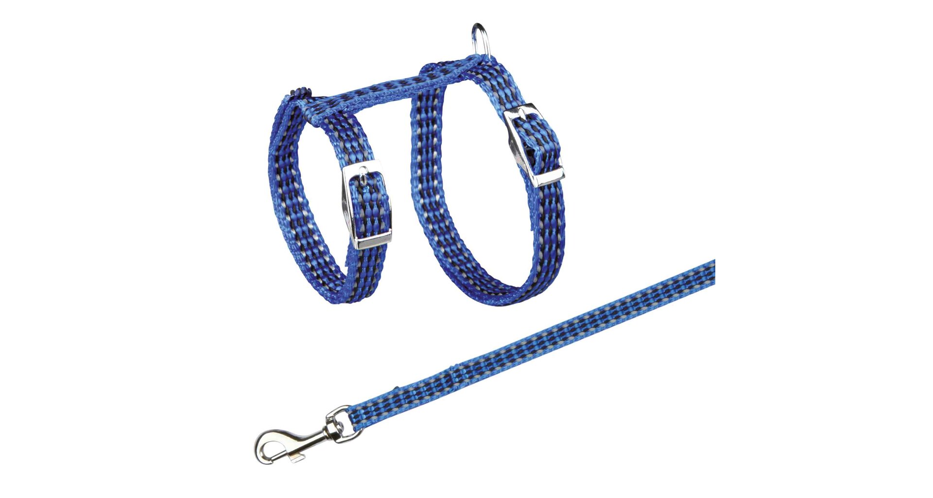 Reflexní postroj s vodítkem na kočku 22-42cm/10mm 1,2m