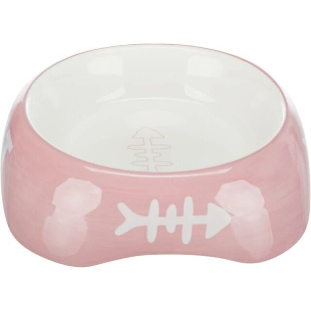 Keramická miska 200ml/13cm - CAT + rybí kostra