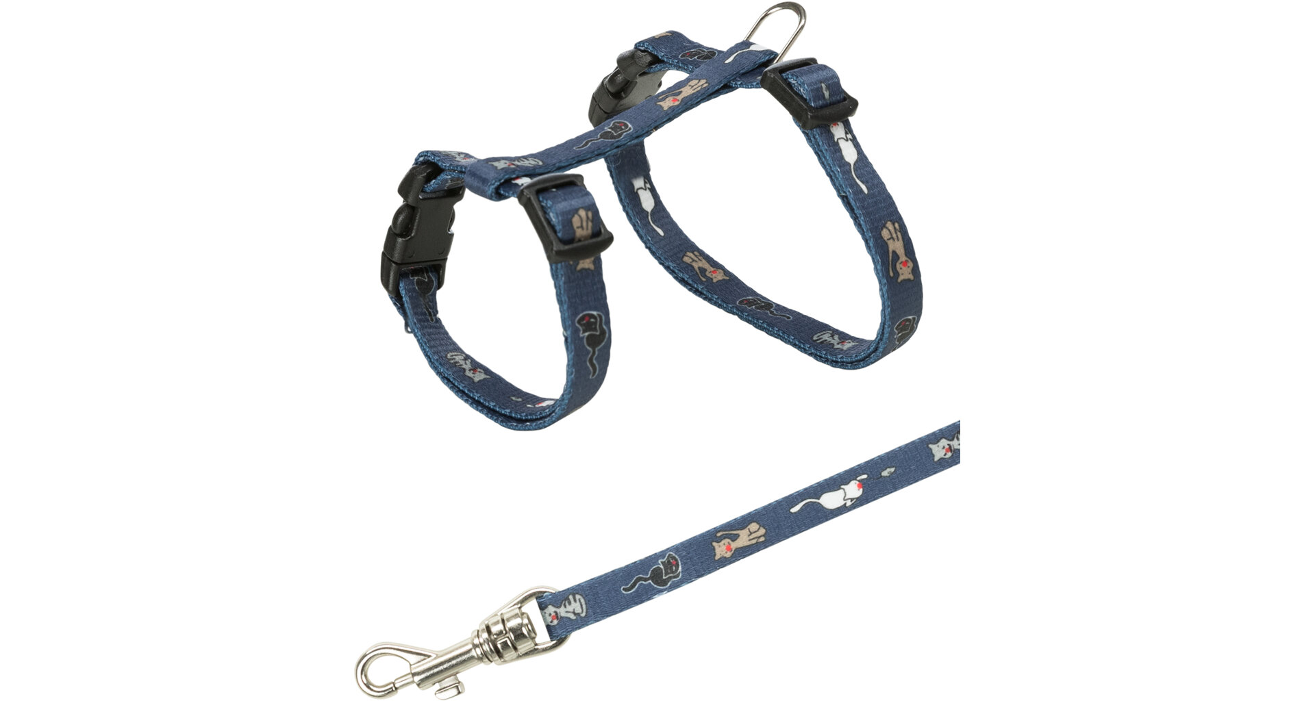 Nylonový postroj pro koťata - motiv 21-34cm/8mm 