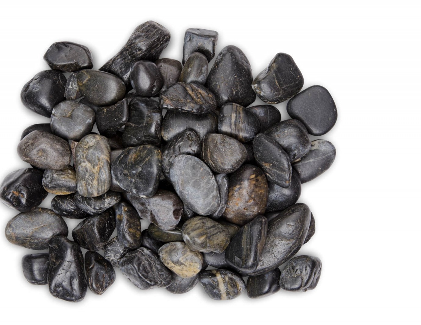 Valounky přírodní křemenné černé 2 kg