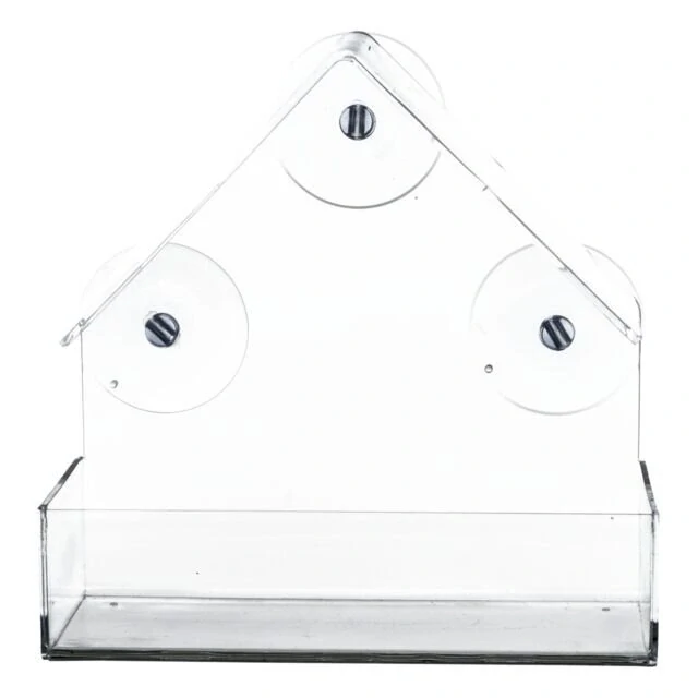 Krmítko pro ptáky na okenní tabuli, 225 ml/15 × 15 × 6 cm, plast