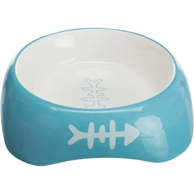 Keramická miska 200ml/13cm - CAT + rybí kostra