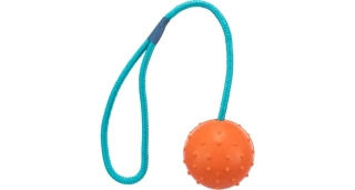 Míč vrhací, hrbolatý na šňůře 6cm/30cm