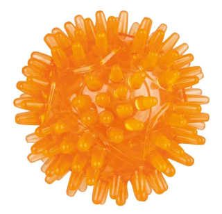 Míček svítící, ježatý termoplastová guma (TPR) 5 cm