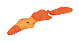 Hračka - Plovoucí oranžová kačena se zvukem 50 cm