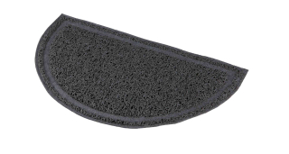 Předložka půlkruhová PVC šedá k WC 41 x 25 cm