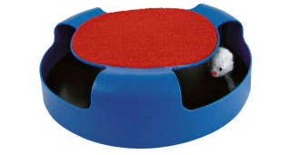 Hračka - Myš v kruhu se škrábacím kobercem 25x6cm