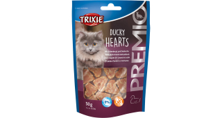 Srdíčka z kachních prsíček a lososa 50g - Premio HEARTS light