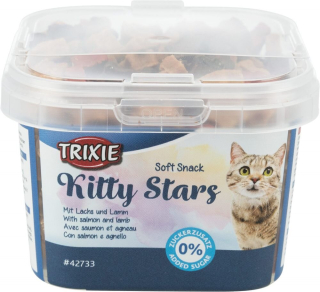 Snack Kitty Stars - hvězdičky losos, jehněčí 140g