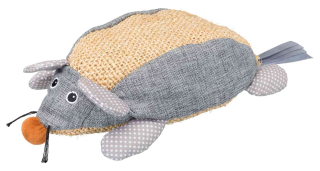 Myš sisal/látka 30 cm přírodní/šedá
