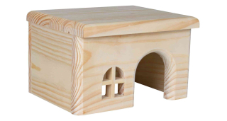 Domek s rovnou střechou pro křečky 15x12x15cm