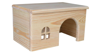 Domek s rovnou střechou pro morčata 28x16x18cm