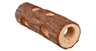 Tunel dřevěný přírodní dřevo pro hlodavce 6 x 20 cm