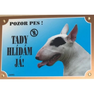 Cedule na vrata Bullterier fena