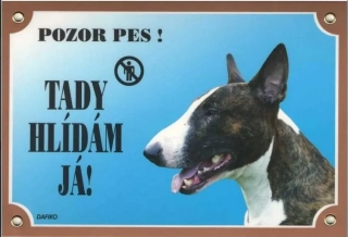 Cedule na vrata Bullterier pes