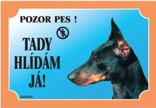 Cedule na vrata Dobrman