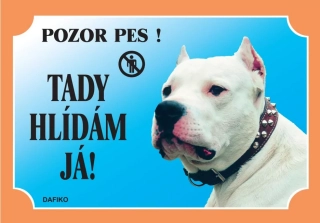 Cedule na vrata Doga argentinská