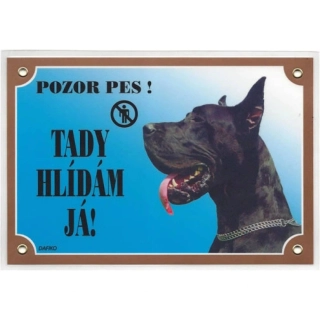 Cedule na vrata Doga černá