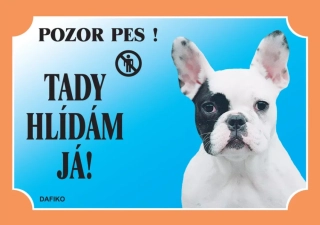 Cedule na vrata Francouzský buldoček světlý