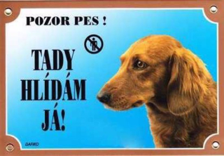 Cedule na vrata Jezevčík dlouhosrstý