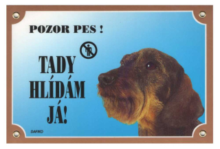 Cedule na vrata Jezevčík hrubosrstý