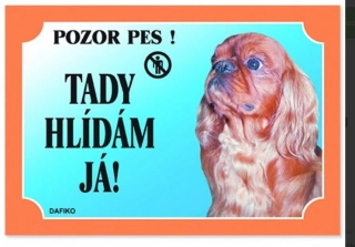 Cedule na vrata Kavalír King Charles