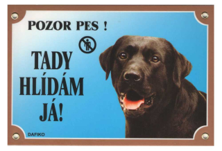 Cedule na vrata Labrador černý