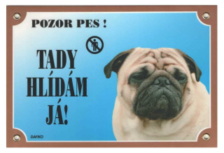 Cedule na vrata Mops