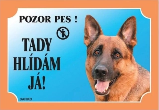 Cedule na vrata Německý ovčák zepředu