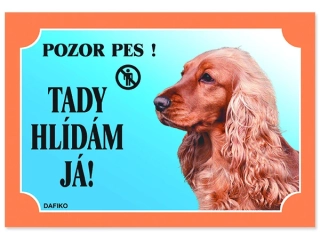 Cedule na vrata Anglický kokr zlatý
