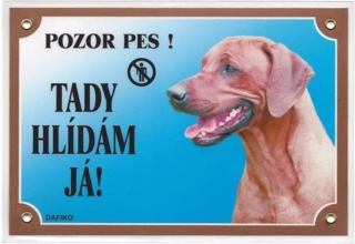 Cedule na vrata Rhodéský ridgeback
